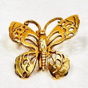 Vintage Ultra Craft Gold Tone Butterfly Brooch/Pin